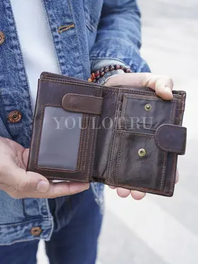 Портмоне мужское для денег и карт кожаное Briefcase 9050 BR