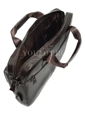 Кожаный портфель Briefcase 91503# Coffee для документов и ноутбука