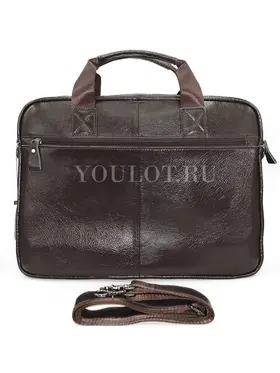 Кожаный портфель Briefcase 91503# Coffee для документов и ноутбука