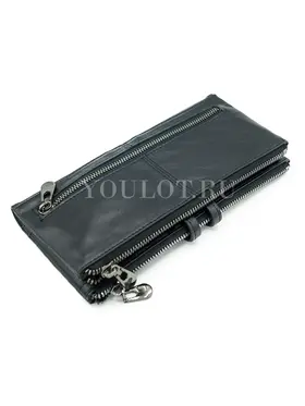 Кошелек женский черный Briefcase C2152 из натуральной кожи