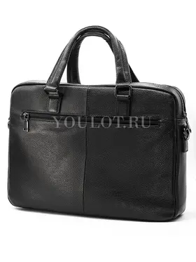 Мужской кожаный портфель Briefcase KA8218-8 Black для работы и повседневного использования