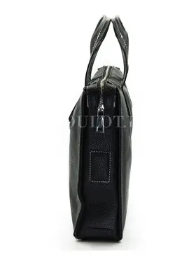Мужской кожаный портфель Briefcase KR2804 Black через плечо для документов