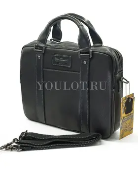 Мужской кожаный портфель Ruff Ryder 1810 для работы и повседневного использования