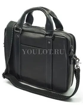 Мужской кожаный портфель Ruff Ryder 1810 для работы и повседневного использования