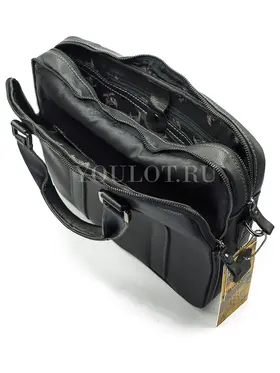 Мужской кожаный портфель Ruff Ryder 1810 для работы и повседневного использования