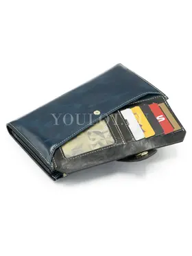 Кошелек женский из натуральной кожи Briefcase TP-193-2 синий