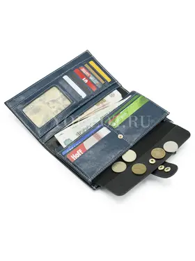 Кошелек женский из натуральной кожи Briefcase TP-193-2 синий