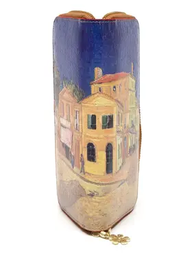 Кошелек женский на молнии Briefcase VY456601 с рисунком кожаный