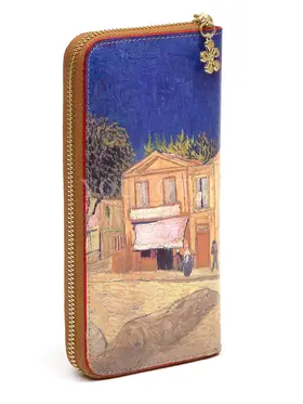 Кошелек женский на молнии Briefcase VY456601 с рисунком кожаный