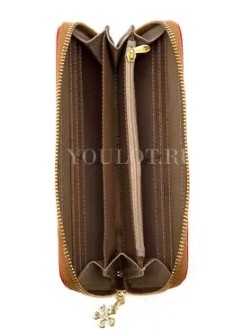 Кошелек женский на молнии Briefcase VY456601 с рисунком кожаный