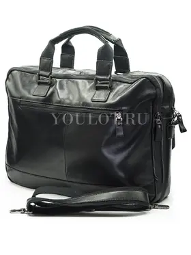 Мужской кожаный портфель Briefcase СМ1\Г BLACK (1) для документов и ноутбука