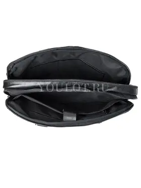 Мужской кожаный портфель Briefcase СМ1\Г BLACK (1) для документов и ноутбука