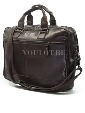 Мужской кожаный портфель Briefcase СМ1\Г BROWN с отделением для ноутбука