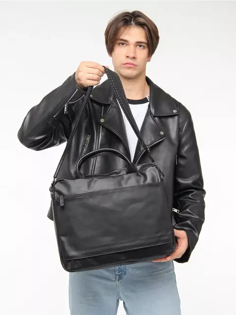 Портфель-сумка Ruff Ryder 1608-1 для документов и ноутбука кожаный Old Money