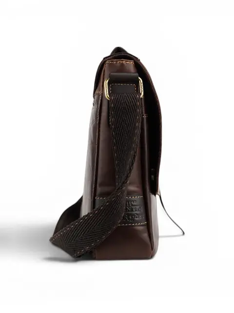 Кожаный портфель для документов Ruff Ryder 4129, сумка мужская Old Money коричневая