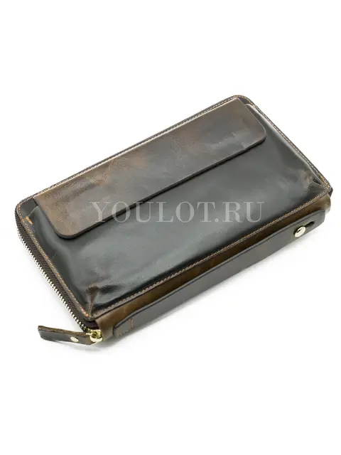 Клатч из натуральной кожи, кошелек - портмоне Briefcase 9043