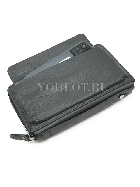 Клатч мужской кожаный Briefcase 9043BL для телефона