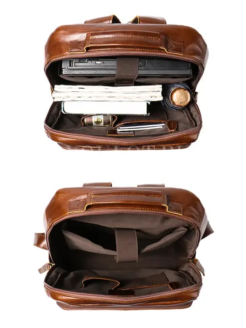 Рюкзак мужской из натуральной кожи Briefcase для ноутбука 15" и документов A4