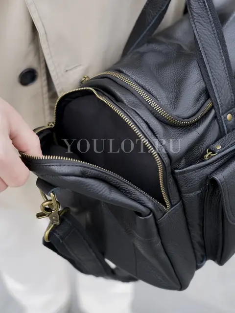 Сумка дорожная из натуральной кожи с двумя карманами Briefcase 1002