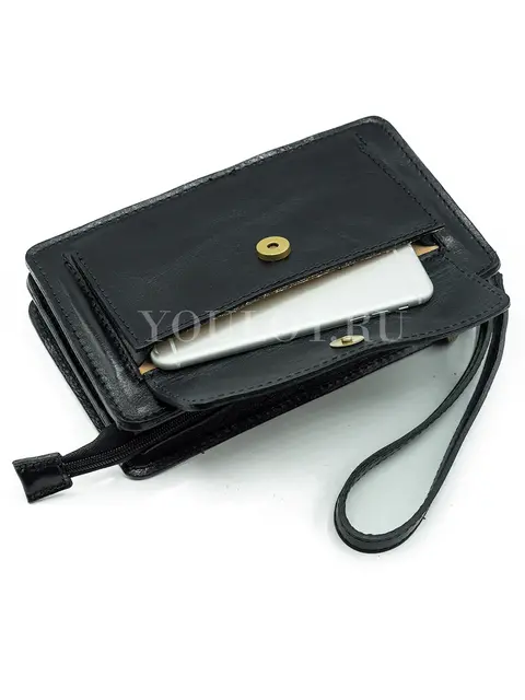 Клатч мужской с карманом для телефона Briefcase 302 BLACK