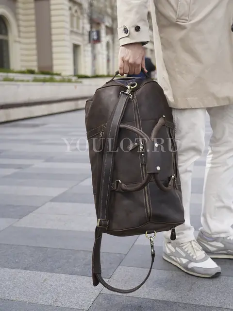 Сумка дорожная Briefcase 9801-55 из натуральной кожи с отделением для обуви
