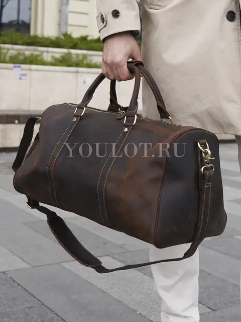 Сумка дорожная из натуральной кожи  с отделением для обуви Briefcase 9804