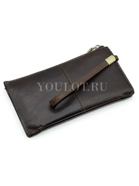 Мужской клатч Briefcase MB1302 из натуральной кожи, коричневый