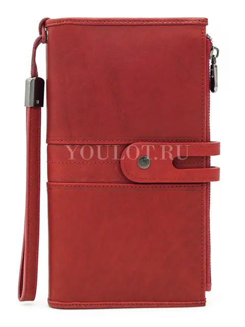 Элегантный женский кошелек Briefcase C2156 из кожи с отделением для паспорта