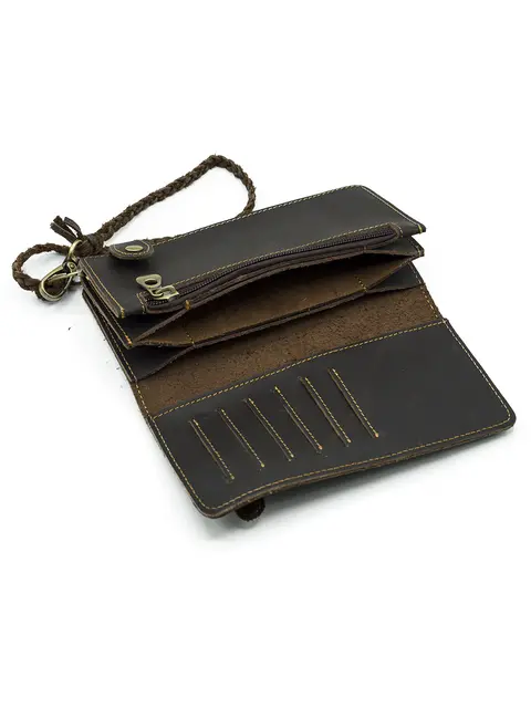 Портмоне мужское с ручкой-ремешком Briefcase из натуральной кожи