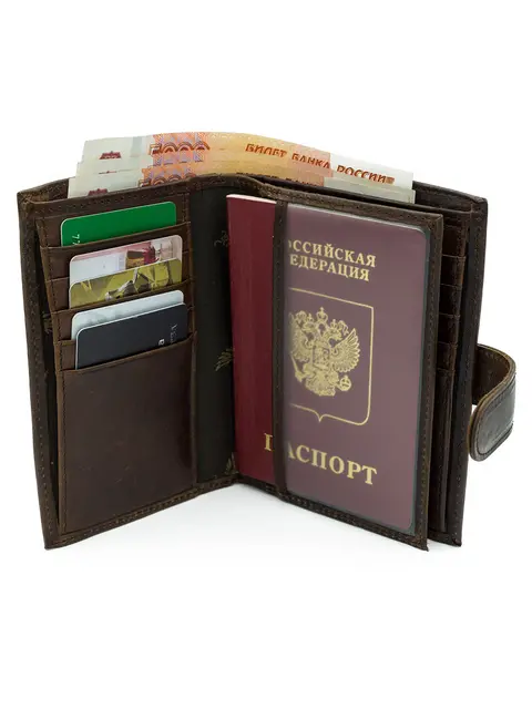 Брендовое портмоне мужское Ruff Ryder 38485MP-1 для документов и денег из натуральной кожи