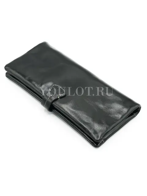 Женский кошелек из кожи с отделением для мелочи и карт Briefcase 2148 черный