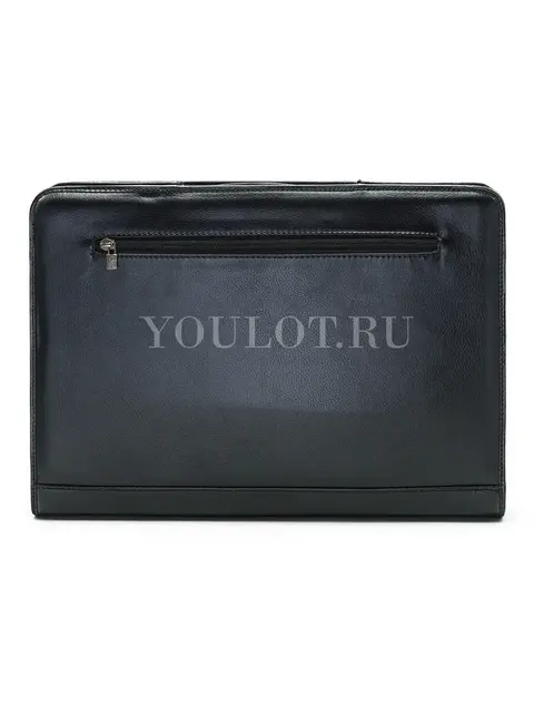 Папка-портфель Briefcase 2887-18 BLACK с ремнем через плечо черная