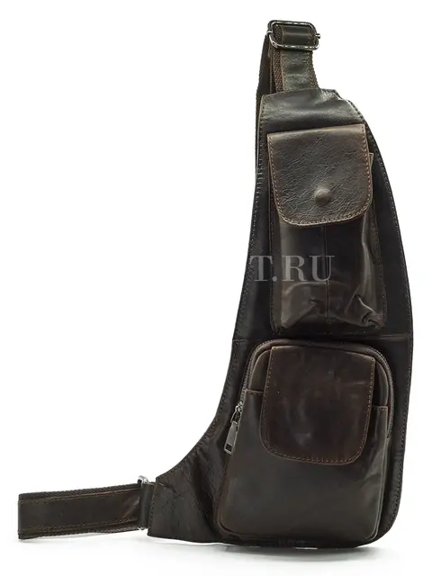 Сумка через плечо из натуральной кожи Briefcase 3023# в кофейном цвете