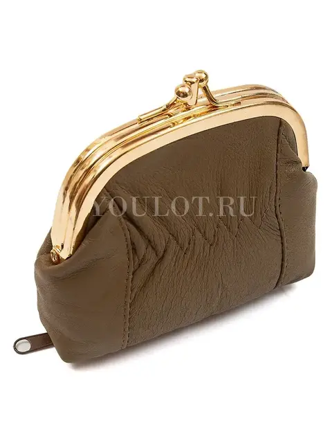 Кошелек женский кожаный с минималистичным дизайном Briefcase 391244/0 бежевый