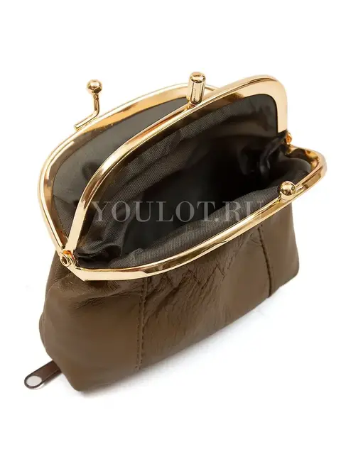 Кошелек женский кожаный с минималистичным дизайном Briefcase 391244/0 бежевый