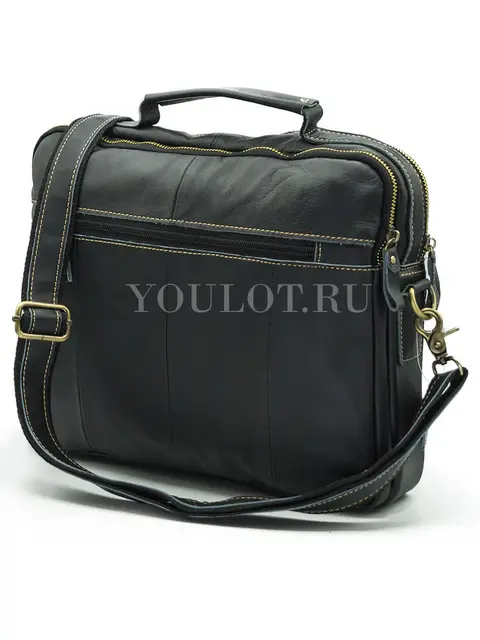 Портфель мужской кожаный Briefcase 5035 с плечевым ремнем