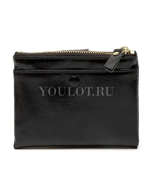 Женский кожаный кошелек с удобным доступом к картам Briefcase 6019 черный