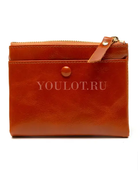 Стильный кошелек для женщин Briefcase 6019 с отделением для купюр и мелочи светло-коричневый