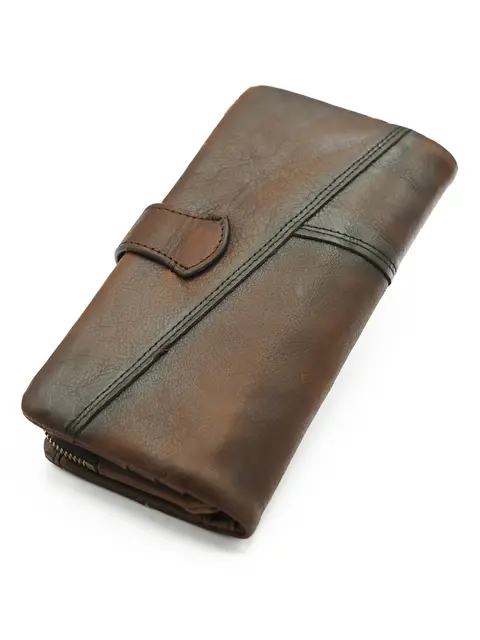 Длинное мужское портмоне Briefcase 8025 для денег и карт кожаное