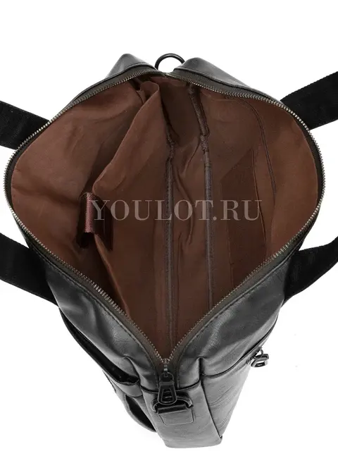 Портфель ​мужской Briefcase 8658-5# Black для ноутбука и документов из искусственной кожи