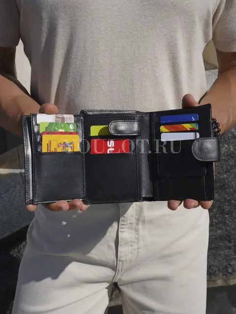 Мужское портмоне Briefcase 9050 BL из натуральной кожи