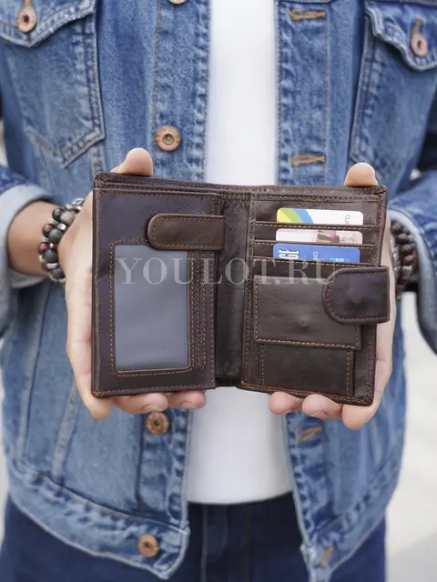 Портмоне мужское для денег и карт кожаное Briefcase 9050 BR