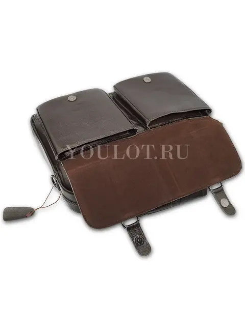 Портфель кожаный Briefcase 91503# Coffee для документов и ноутбука