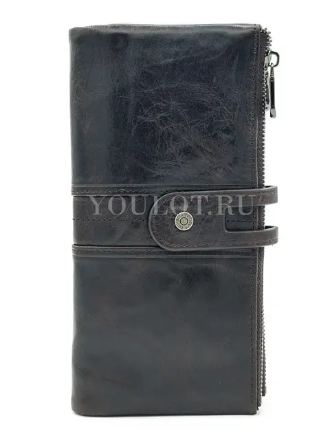 Кошелек женский премиум из кожи с отделением для телефона Briefcase C2152 коричневый