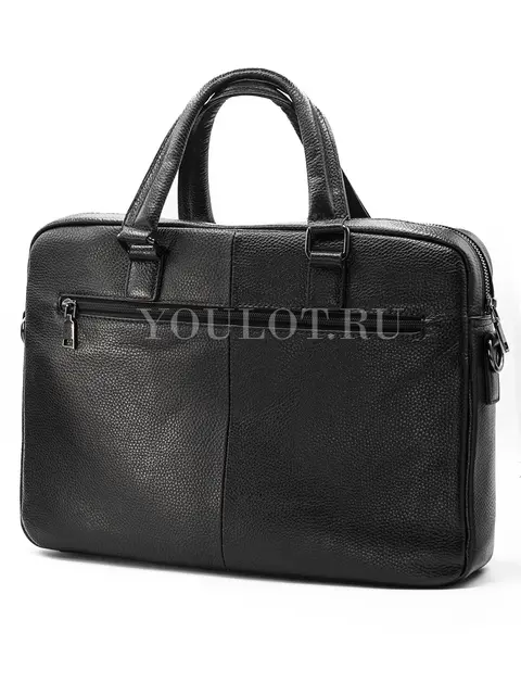 Мужской кожаный портфель Briefcase KA8218-8 Black для работы и повседневного использования