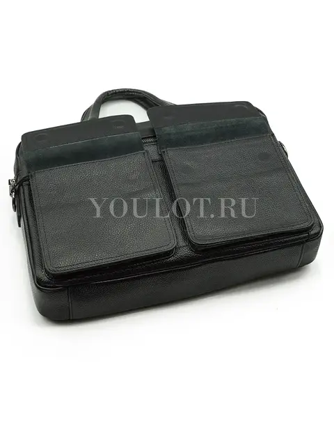 Мужской кожаный портфель Briefcase KA8218-8 Black для работы и повседневного использования
