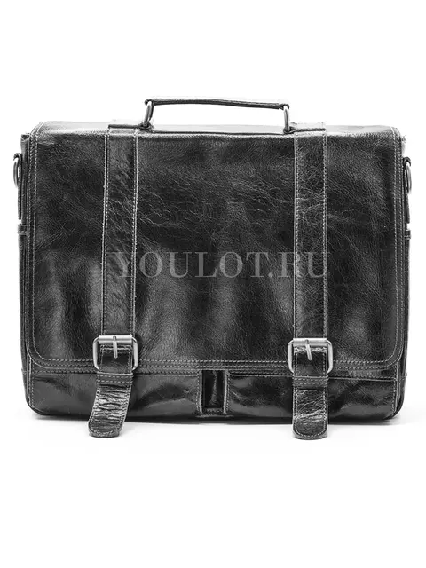 ​Портфель мужской кожаный Briefcase MB074 Black для документов и гаджетов