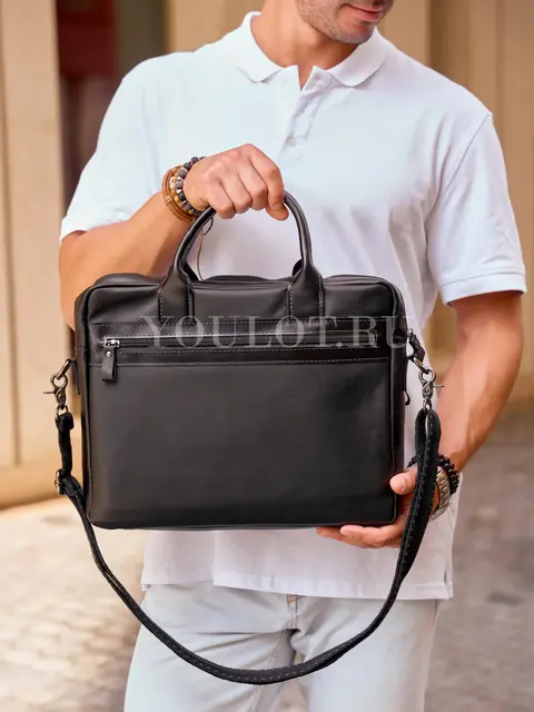 Портфель мужской Ruff Ryder 1811 из 100% натуральной кожи