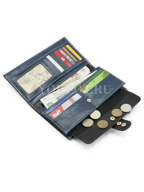 Женский кошелек с продуманной системой хранения карт Briefcase TP-193-2 синий