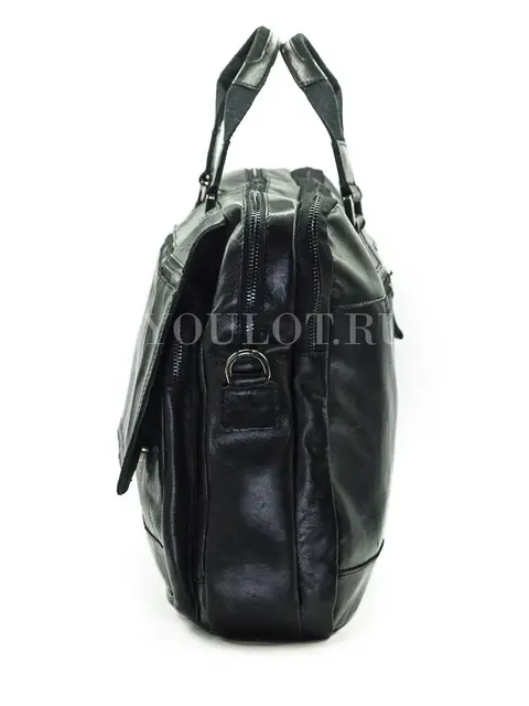 Мужской кожаный портфель Briefcase СМ1\Г BLACK (1) для документов и ноутбука